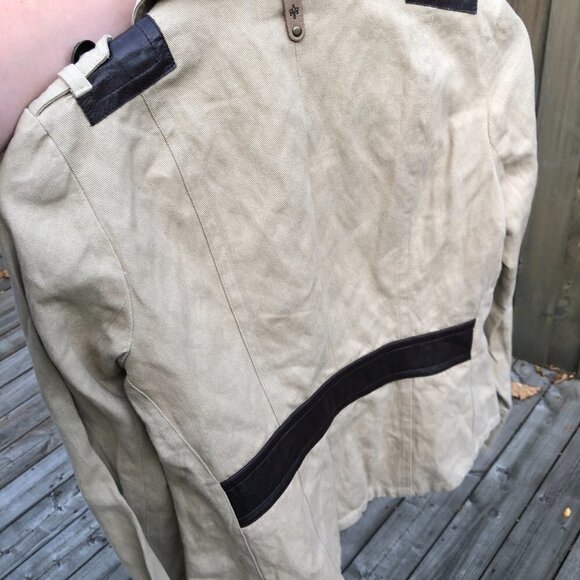 Vintage Mackage Double Closure Leather Trim Jacket - Picture 11 of 13